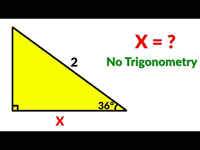 Only 1% Can Solve This Without Using Trigonometry