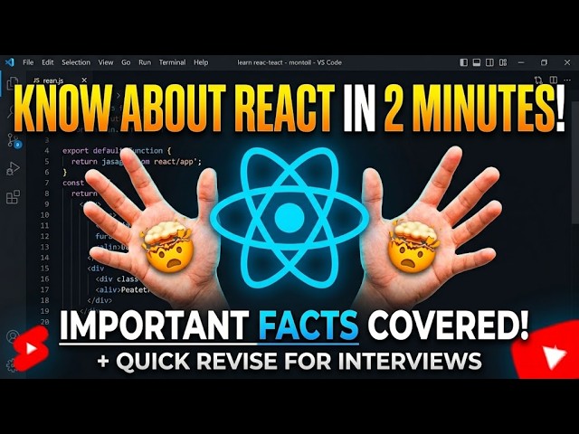 Learn #React explained in 2 minutes! Quick #interview #question | Core #Concepts Explained Fast #IT