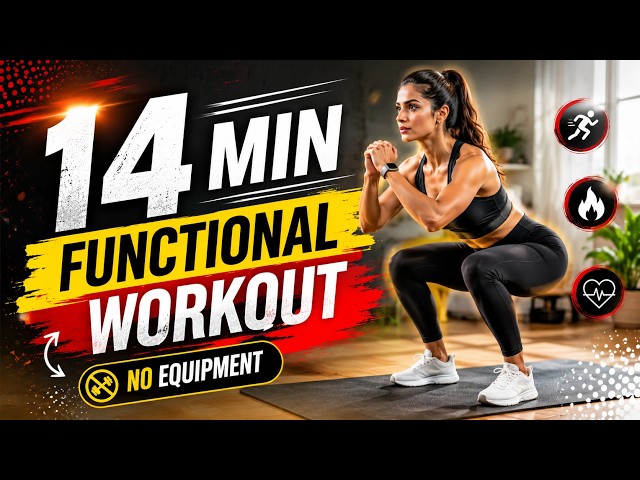 14 MIN Functional Workout | Full Body Fat Burn 🔥 No Equipment Needed! Burn Fat in Just 14 Minutes
