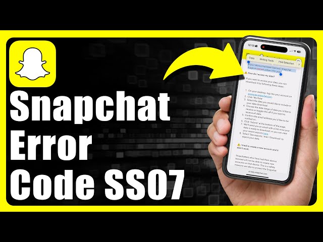 How To Fix Snapchat Error Code SS07