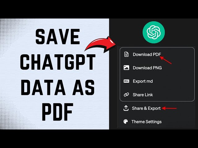 How to save ChatGPT conversation as a PDF file | Download Chat GPT Data as PDF