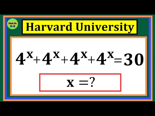 Only Geniuses Can Solve This Harvard Algebra Problem! | Find the Value of x
