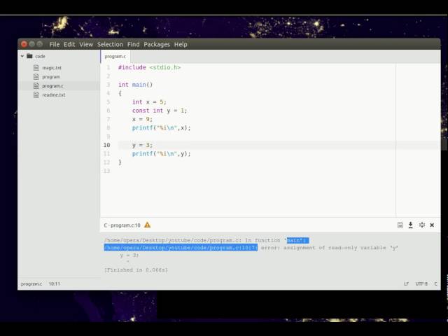 Learn C - const, constants