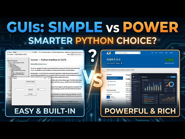 Tkinter vs PyQt6 - The Smarter GUI Choice for Python