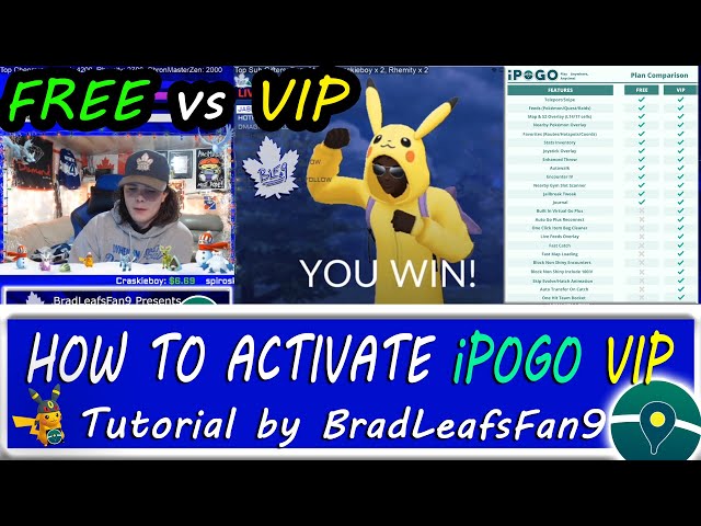 iPOGO VIP Activation Tutorial - FREE vs VIP Version Comparison - Pokémon GO