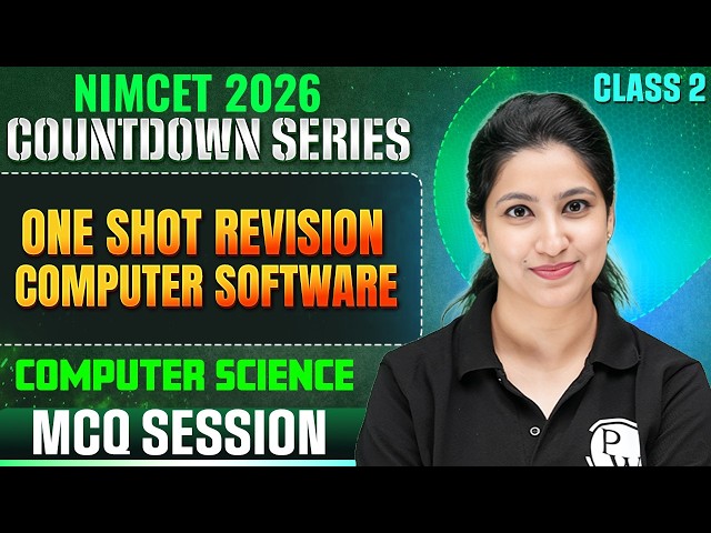 Nimcet 2026 Computer Software In One Shot Class 2 | Free Countdown Series  | BY Puneet Ma'am