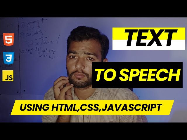 🚀 HTML CSS JavaScript Project | Create a Text-to-Speech Application from Scratch