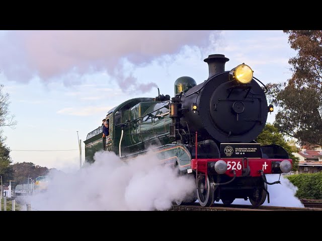 NSWGR 3526 Departs Thirlmere Station While NSWDR 4201 Waits Its Turn  - 170 Year Special Sep25