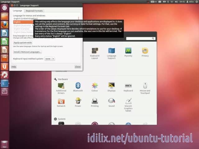 1 - Set up language - Ubuntu 12.04 LTS Tutorial 1 - Simple Tasks