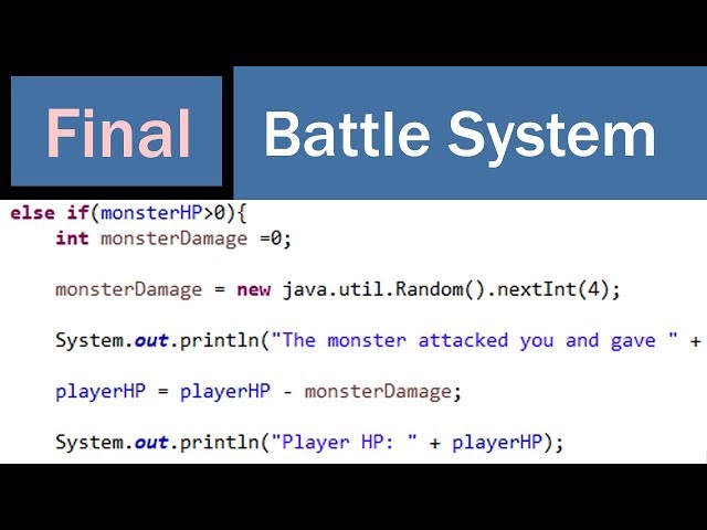 Super Beginner's Text Adventure Game Development in Java FINAL - Battle System