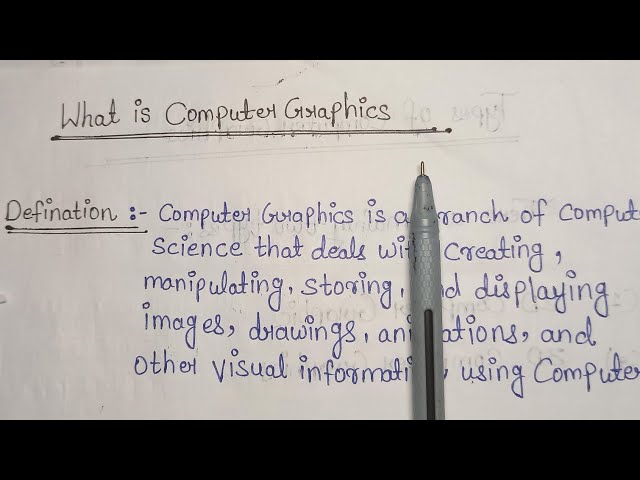 What is Computer Graphics? | Types of Computer Graphics | 2D & 3D Graphics Explained 