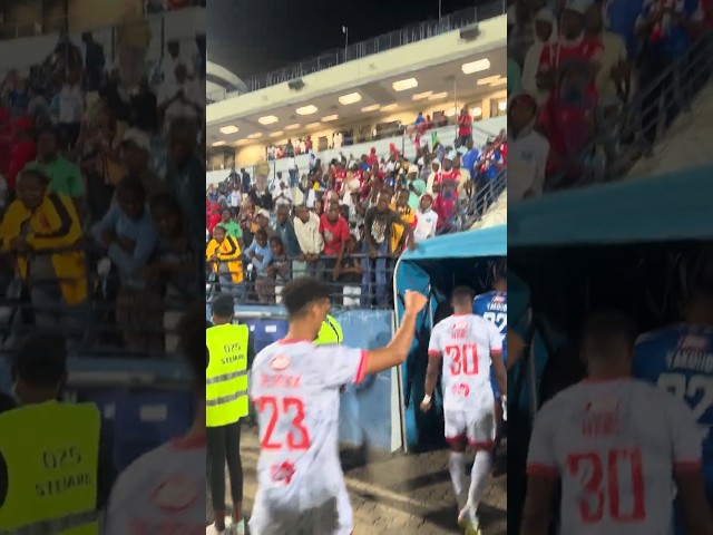 Wachezaji wakitoka uwanjani baada ya mchezo dhidi ya Gaborone Utd