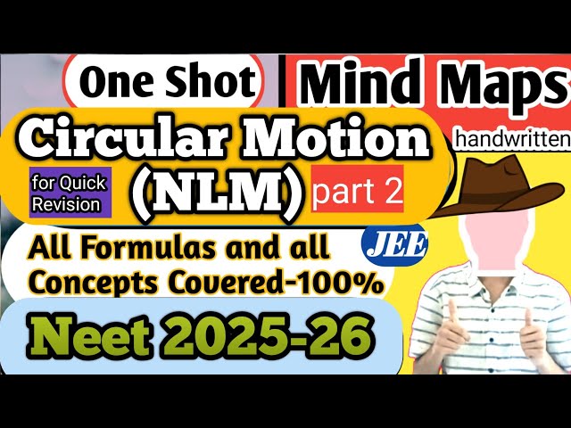 CIRCULAR MOTION ( NLM ) Mind Map in One Shot | NEET/11th Physics Formulas | Neet 2025-26 | Edleknow