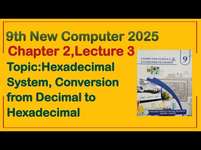 9Th Class Computer New Book 2025 || PCTB || Chapter 2 || Lecture 3 || 9th new Computer