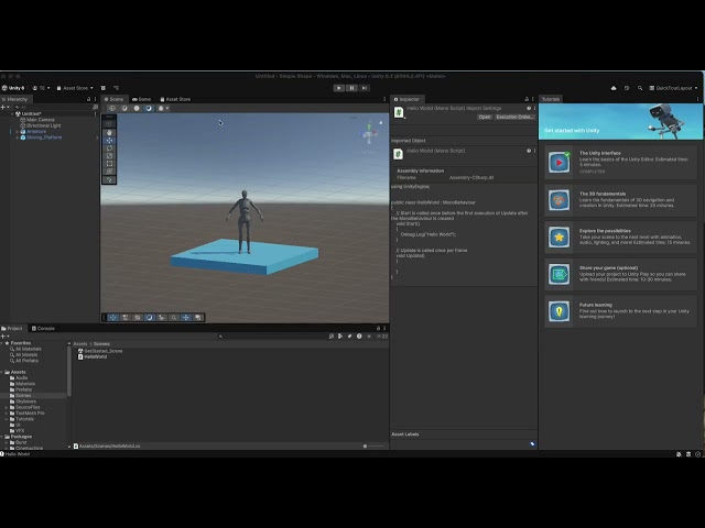 "Hello World" C# Script in Unity