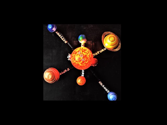 SOLAR SYSTEM WORKING MODEL(3D) with REVOLVING PLANETS  Using Waste Material(DIY) for School Project