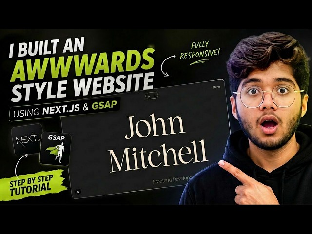 I Recreated an Awwwards Website with Next.js & GSAP 🤯 (Fully Responsive)