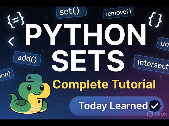 Python Sets Explained 🔥 | Set Operations in Python | #Python #ai #coding #study #video #programming