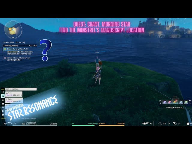 Find The Minstrel's Manuscript (Chant, Morning Star Quest) Location - Blue Protocol