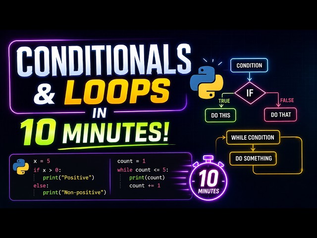 Conditionals and loops in PYTHON in 10 minutes