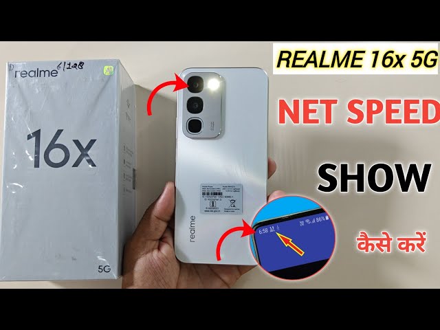 How to show internet speed on Realme 16x / Enable real-time network speed on Realme 16x / Network...