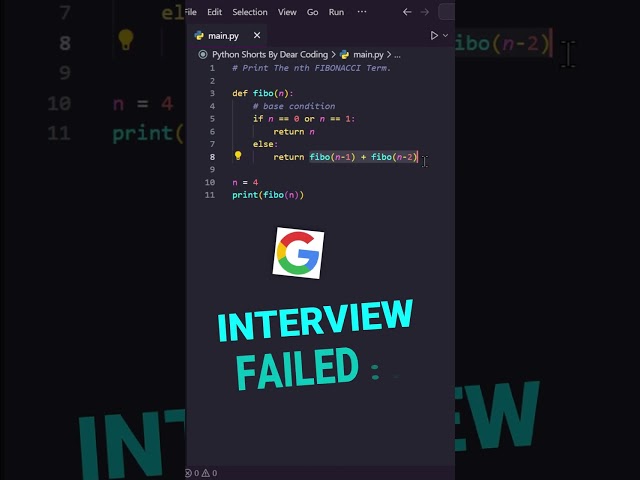 Python GOOGLE INTERVIEW FAILED! 😢 BUT WHY???😭 #python #coding #programming