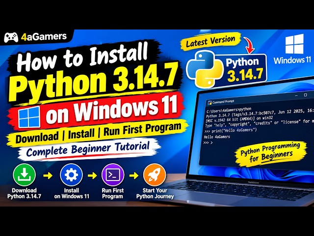 How to install python 3.14.7 on windows 11 (2026)