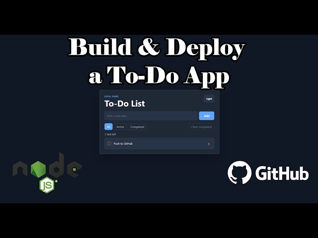 Build & Deploy a To-Do App with Codex | HTML, CSS & JavaScript + GitHub Pages