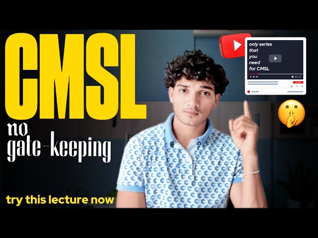 CMSL {secret} stop wasting time on wrong lectures, watch this CMSL cs executive june 2026 CMSL 