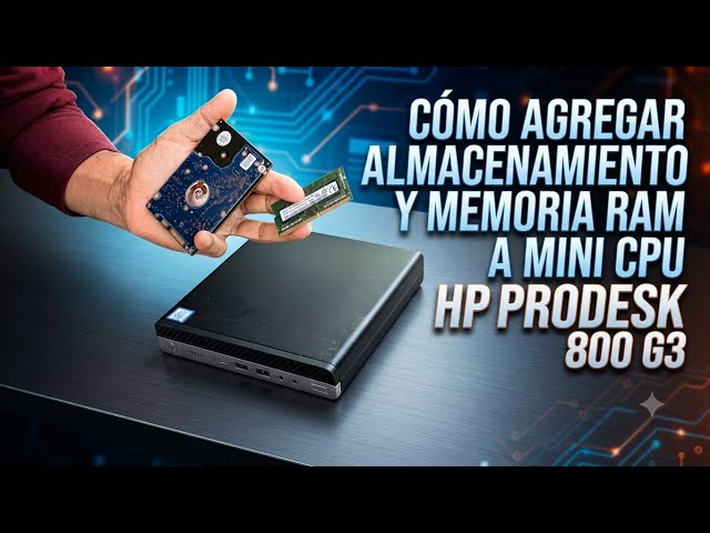 How to install storage and RAM in an EliteDesk 800 G3 Mini?