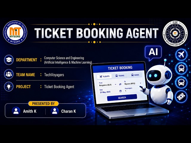 Ticket Booking Agent | Agentic AI Project | TeamVoyagers | Amith K & Charan K