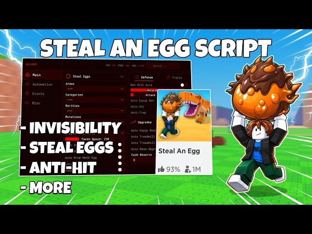 Steal An Egg Script - STEAL EGGS, INVISIBILITY, ANTI-HIT & MORE | PASTEBIN (MOBILE & PC)
