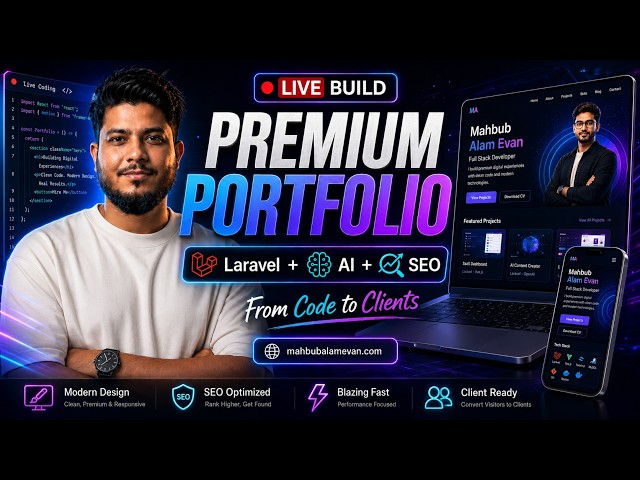 Can I Build a Client-Winning Developer Website LIVE? 🚀 | Portfolio From Scratch