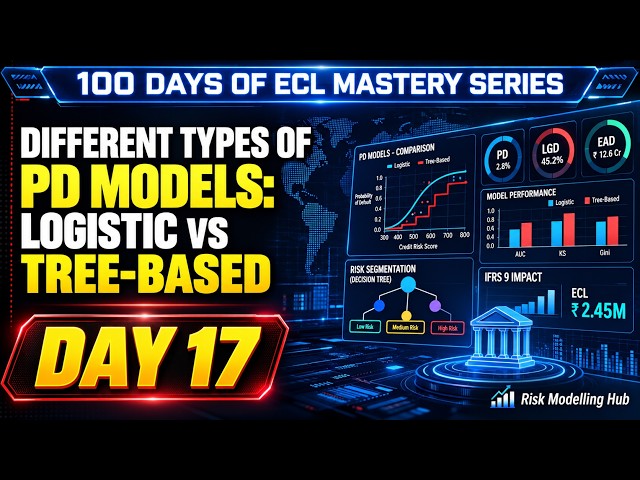 DAY 17 | Different Types of PD Models: Logistic vs Tree Based | 100 Days of ECL MASTERY SERIES #risk