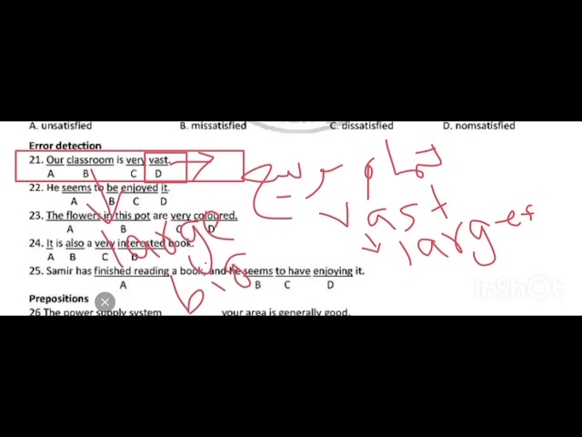 Past paper| Error detection 2| Intermediate category BPS 5 to 15 jobs 