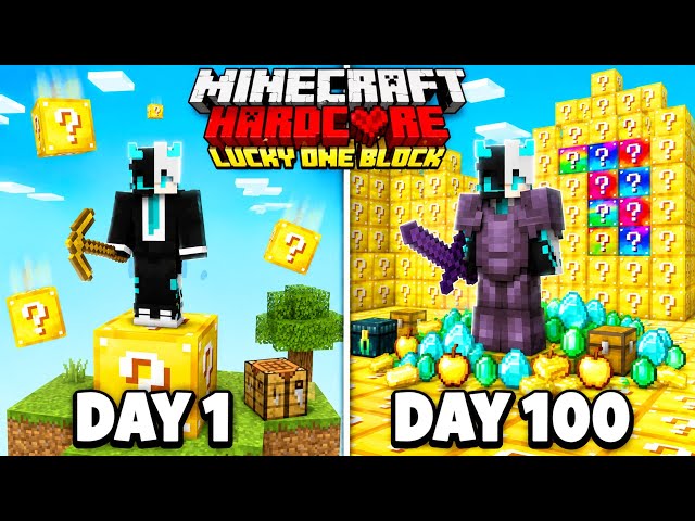 MINECRAFT - BUT 100 DAYS IN A ONEBLOCK WORLD 🌎 PART -1 