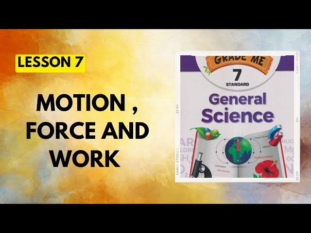 STD 7th|Science|Lesson 7|Motion , force and work|Chetana Grade Me  Science Questions Answers 