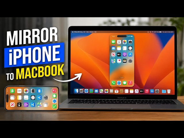 How to use iPhone Mirroring on Mac | How To Screen Mirror iPhone to MacBook Wirelessly