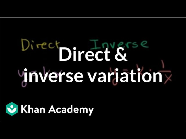 Direct and inverse variation | Rational expressions | Algebra II | Khan Academy