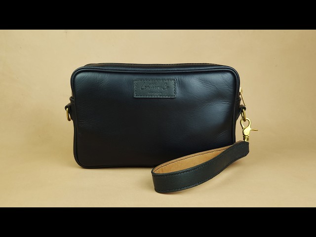 Making Luxury HANDMADE Men's Leather Bag | FREE PATTERN Leather Craft