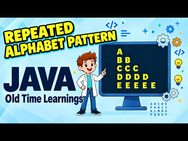 Repeated Alphabet Pattern in Java
