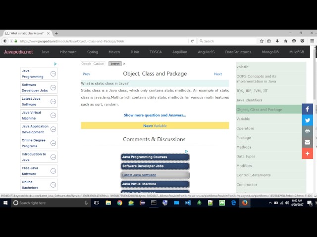 What is static class in Java? | javapedia.net