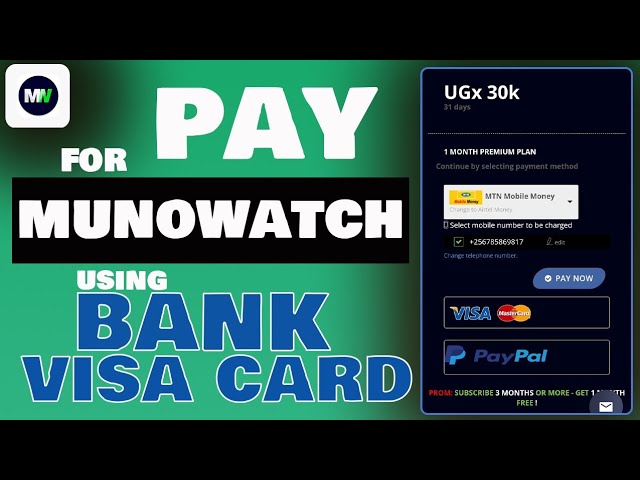 HOW TO PAY FOR MUNOWATCH USING YOUR BANK VISA CARD | VJ JUNIOR | VJ JINGO | OMUTAKA ICE P 