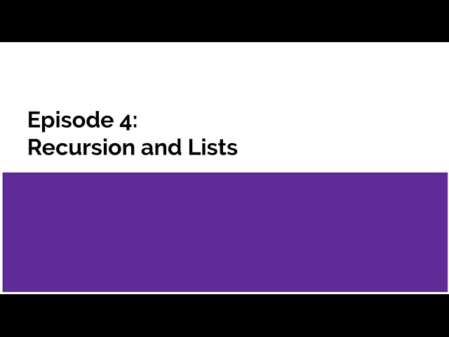 Introduction to Functional Programming in Haskell: Episode 4 - Recursion and Lists