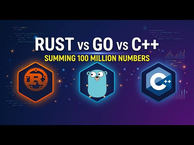 Rust vs Go vs C++ | Summing 100 Million Numbers
