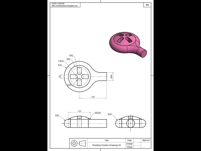 AutoCAD 3D Practice Tutorial | Step-by-Step Design for Beginners - 132 | Easy Method