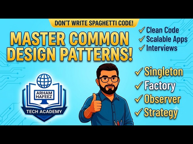 Chap 1 Lecture 8 - Design Patterns for Beginners | Singleton, Factory, Observer & Strategy Explained