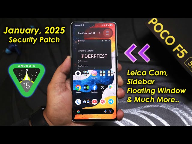 Derpfest v15.1 January 2025 Patch On POCO F5 😍 [11/01/2025 Build]