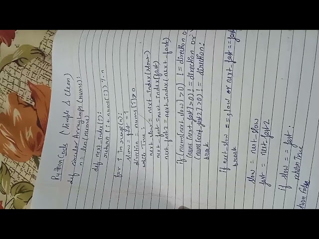 Circular array loop concept explained in hindi in easy way using python code #FAang ques