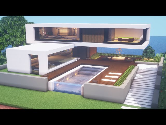 Minecraft Tutorial | Modern House | Gracium - Modern City #18